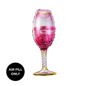 Non Helium Balloon: Wine Glass Goblet