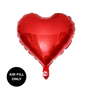 Non Helium Balloon: Mini Heart Red 9"