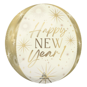 Balloon Foil Orbz 16" Happy New Year