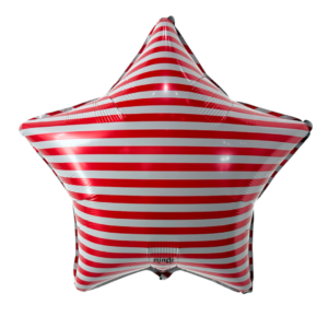 Balloon Foil Star Stripe Red
