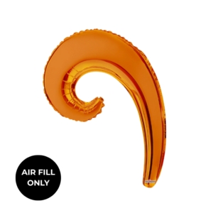Balloon Foil Swirl 15" Orange