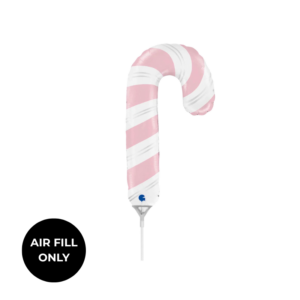 Non Helium Balloon: Christmas Pink Candy Cane