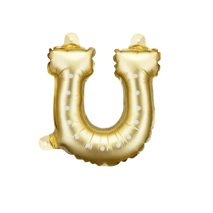 Balloon Foil Horseshoe Gold White Gold