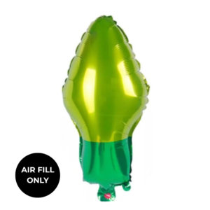 Non Helium Balloon: Christmas Bulb Green