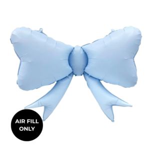 Non Helium Balloon: Bow Pastel Matte Blue