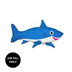 Non Helium Balloon: Mini Shark Blue
