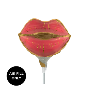 Balloon Mini Foil Lip Kiss Gold