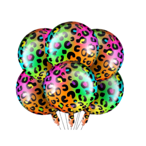 Balloon Foil Animal Print Cheetah Rainbow