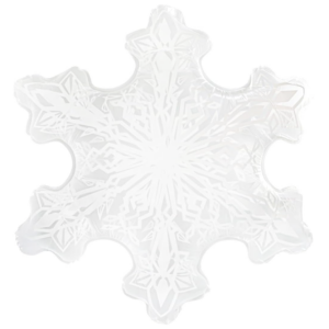 Balloon Foil Snowflake White Clear