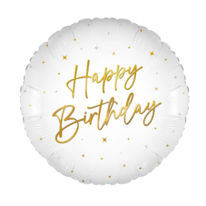 Balloon Foil Happy Birthday Sparkle Round