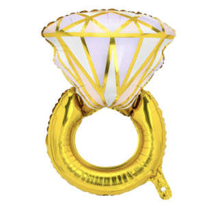 Balloon Foil Wedding Ring Pink + Gold