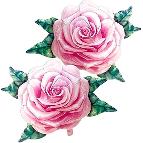 Balloon Foil Flower Rose Pink