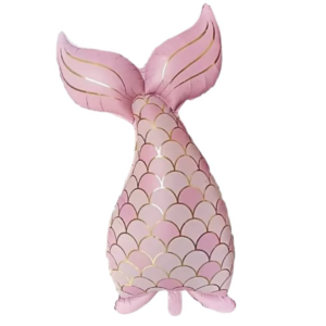 Balloon Foil Mermaid Tail Pink + Gold