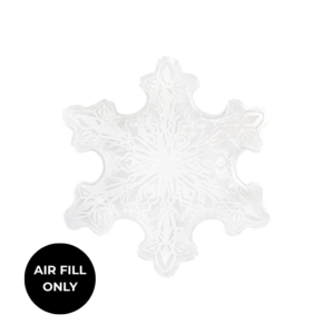Non Helium Balloon: Snowflake White Clear