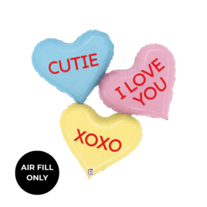 Non Helium Balloon: Mini Heart Candies