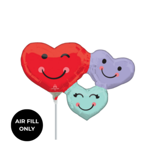 Non Helium Balloon: Mini Heart Trio