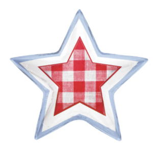 Balloon Foil Patriotic Star Red Gingham