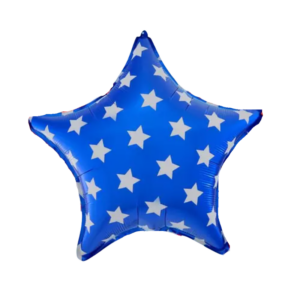 Balloon Foil Patriotic Star Blue