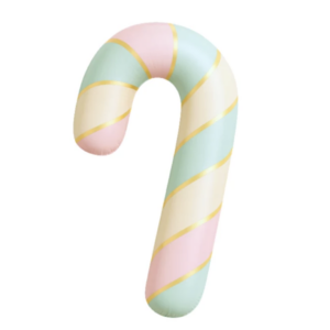 Balloon Foil Christmas Candy Cane Pastel Stripes