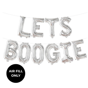 Non Helium Balloon: Letter Banner Let's Boogie