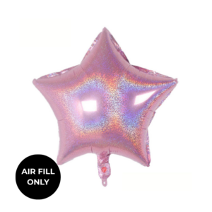 Non Helium Balloon: Mini Star Glitter Pink 3"