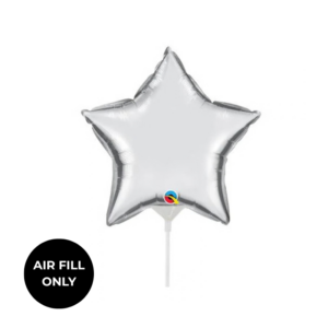 Non Helium Balloon: Mini Star Silver 10"