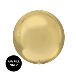 Non Helium Balloon: Orbz White Gold 10"